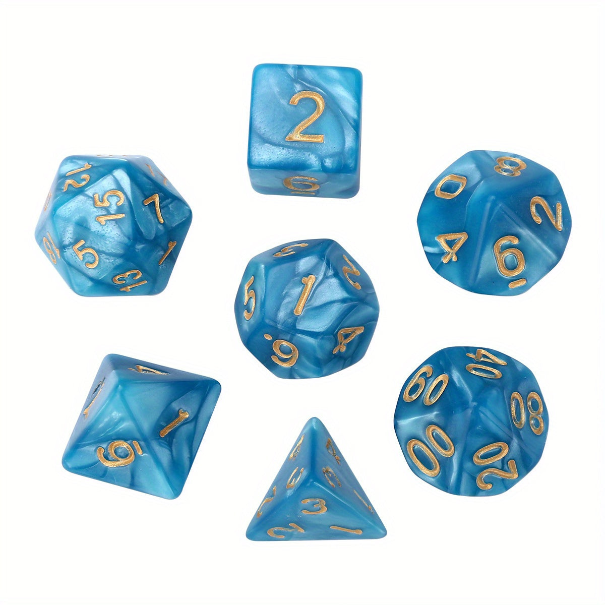 7pcs Polyhedral Dices for Board Game - Christmas Thanksgiving Gift