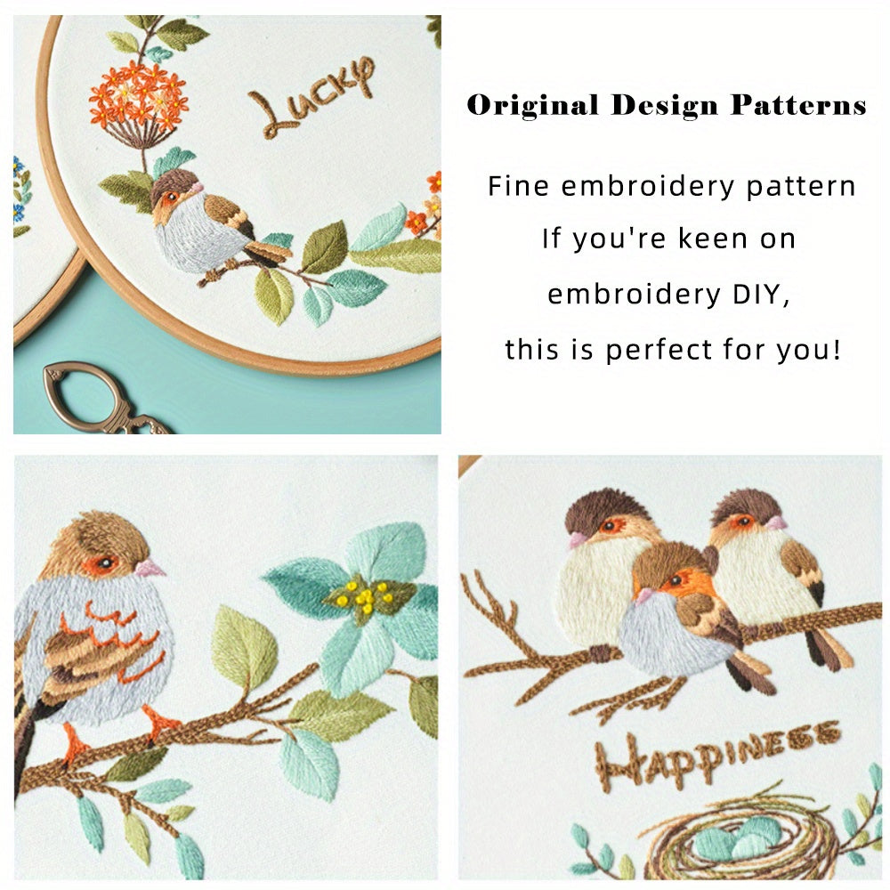 Insects Embroidery Kit for Adults - DIY Cross Stitch Beginner Set