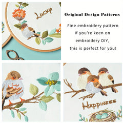 Insects Embroidery Kit for Adults - DIY Cross Stitch Beginner Set