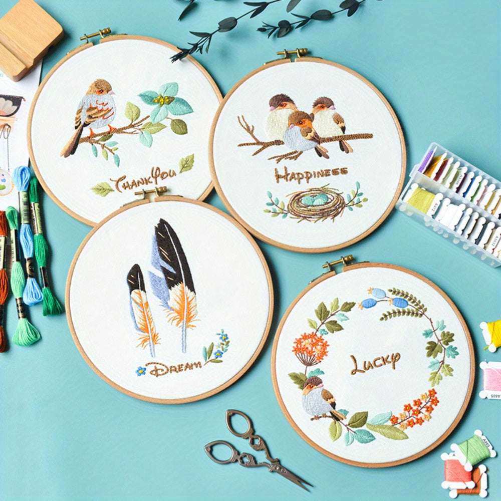 Insects Embroidery Kit for Adults - DIY Cross Stitch Beginner Set
