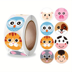 500pcs Round Animal Thank You Stickers Teacher Reward Sealing Labels