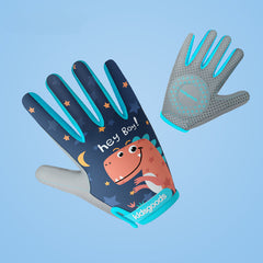 Kids Sports Safety Gloves Cartoon Cycling Gloves Non-Slip Half Finger