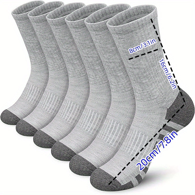 10 Pairs Men's Crew Socks Plus Size Breathable Running Socks