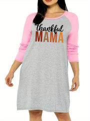 Letter Graphic Raglan Nightdress