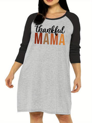 Letter Graphic Raglan Nightdress