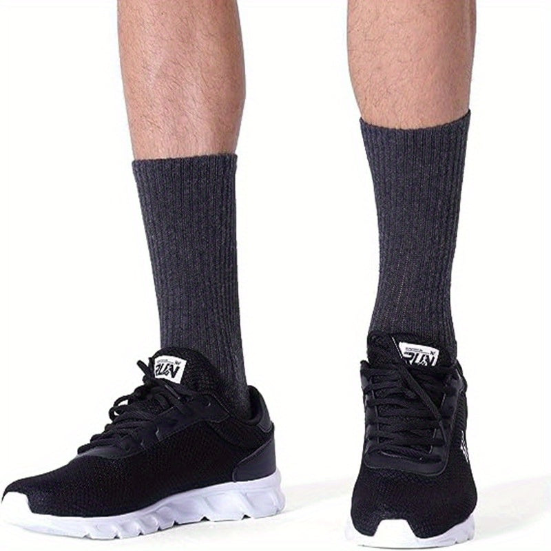 10 Pairs Striped Crew Socks for Autumn Winter