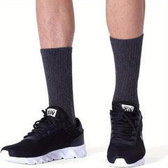 10 Pairs Striped Crew Socks for Autumn Winter