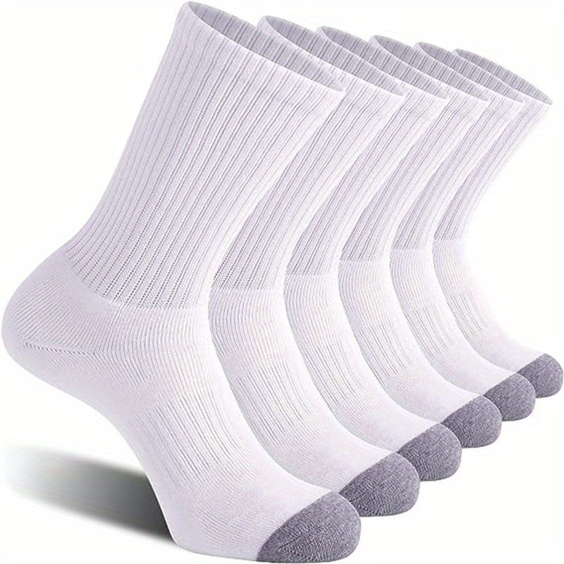 10 Pairs Striped Crew Socks for Autumn Winter