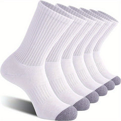 10 Pairs Striped Crew Socks for Autumn Winter