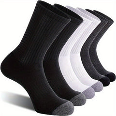10 Pairs Striped Crew Socks for Autumn Winter
