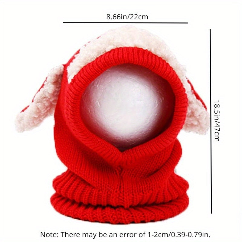 Kids 2-In-1 Hat & Scarf for Autumn/Winter Warmth