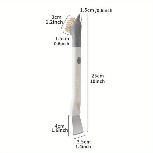 3-in-1 Kitchen Cleaning Brush Stainless Steel Scraper
