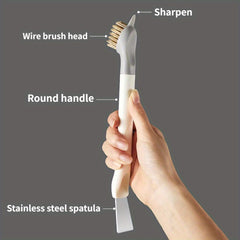 3-in-1 Kitchen Cleaning Brush Stainless Steel Scraper
