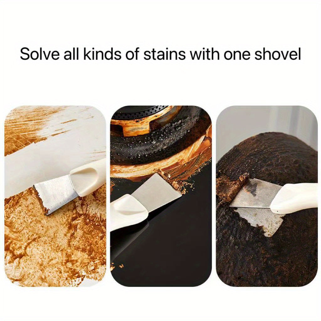 3-in-1 Kitchen Cleaning Brush Stainless Steel Scraper