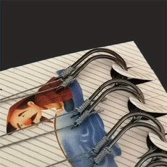 5 Packs 50pcs Tied Hooks 4 strand Braided Line Sub line High Carbon Steel Hooks