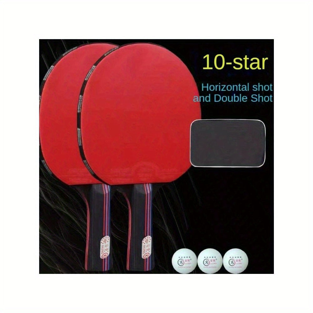 10 Star Table Tennis Racket Set Professional Adult Competition Racket