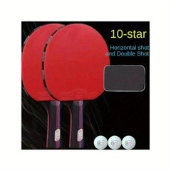 10 Star Table Tennis Racket Set Professional Adult Competition Racket