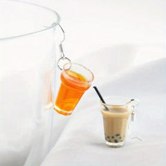 Milk Coffee Drink Resin Charms Pendant for Jewelry Making