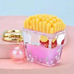 Fun Acrylic Fries Hamburgers Keychain