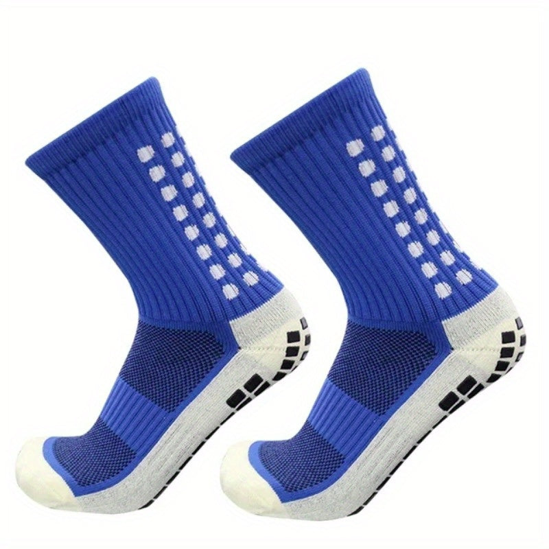 Men's Non-Slip Thick Soccer Socks, 3 Pairs