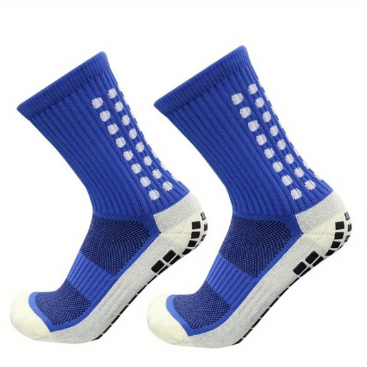 Men's Non-Slip Thick Soccer Socks, 3 Pairs