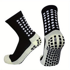 Men's Non-Slip Thick Soccer Socks, 3 Pairs