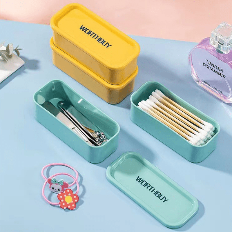 Portable Cotton Swab Box Dental Floss Case Storage Organizer