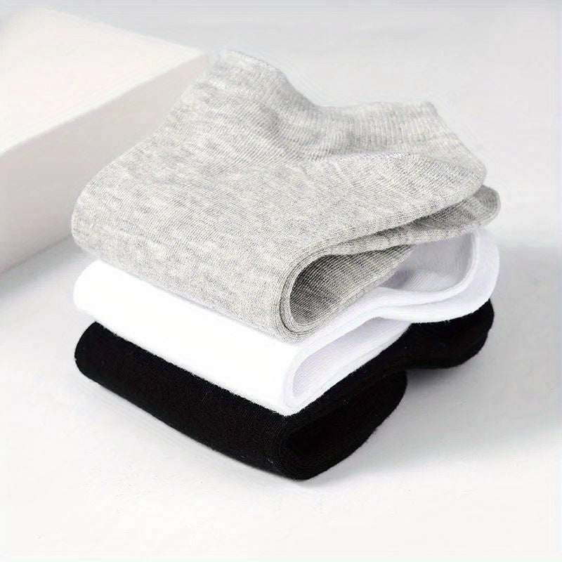 10 12 Pairs Comfy Ankle Socks Solid Socks