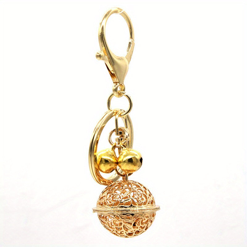 Metal Hollow Out Bell Keychain Bag Hanging Key Chain Pendant