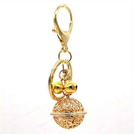 Metal Hollow Out Bell Keychain Bag Hanging Key Chain Pendant
