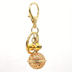 Metal Hollow Out Bell Keychain Bag Hanging Key Chain Pendant