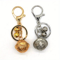 Metal Hollow Out Bell Keychain Bag Hanging Key Chain Pendant