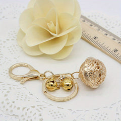 Metal Hollow Out Bell Keychain Bag Hanging Key Chain Pendant