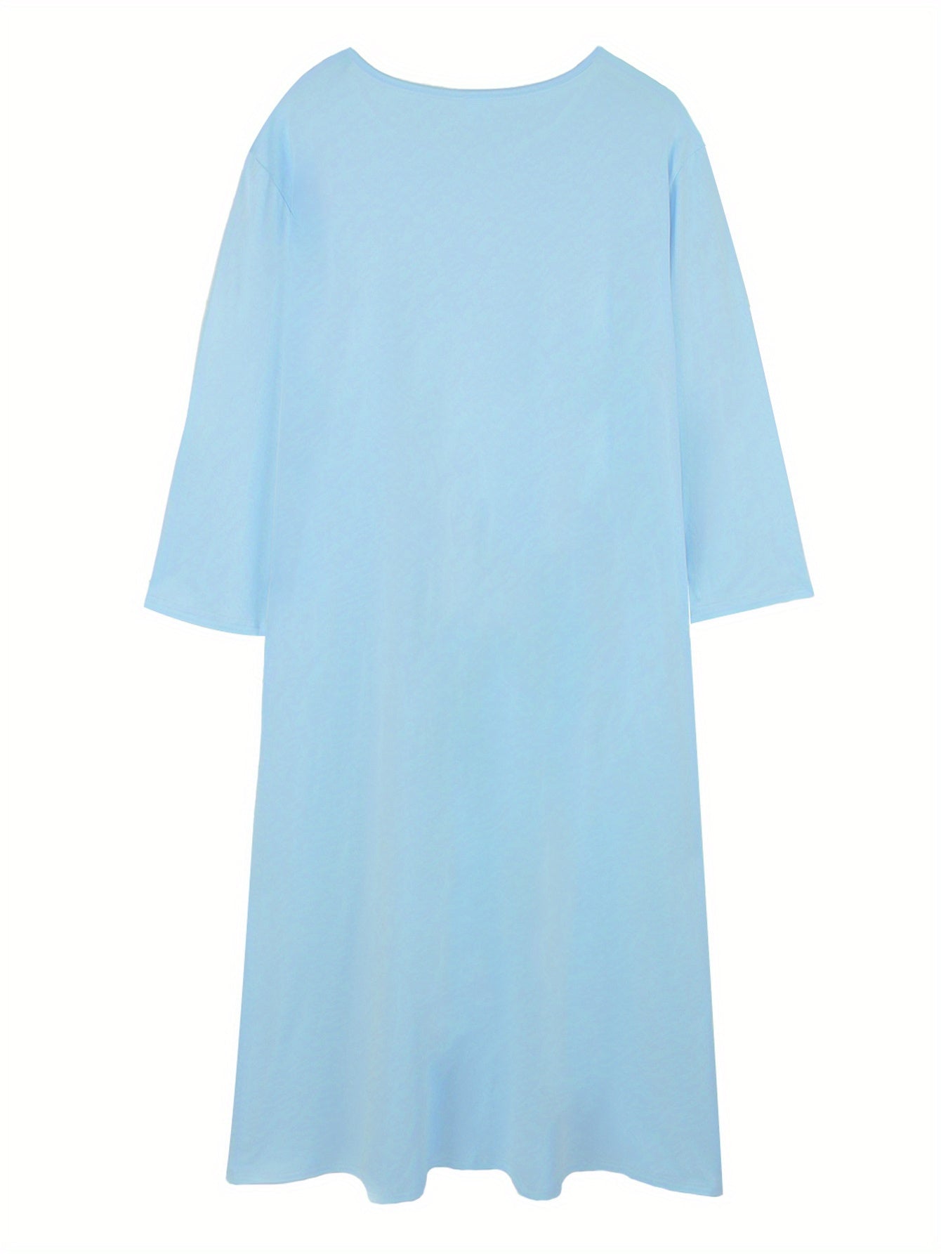 Tree & Moon Print Long Sleeve Nightdress