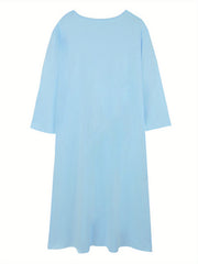 Tree & Moon Print Long Sleeve Nightdress