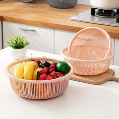 3pcs Reusable Fruit & Veg Washing Baskets Home Outdoor