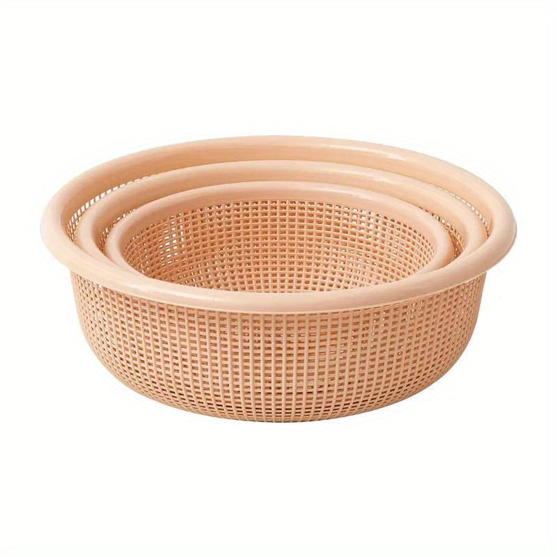 3pcs Reusable Fruit & Veg Washing Baskets Home Outdoor