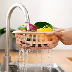 3pcs Reusable Fruit & Veg Washing Baskets Home Outdoor