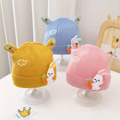Warm Knitted Beanie Hat for 0-3 Years Old Baby