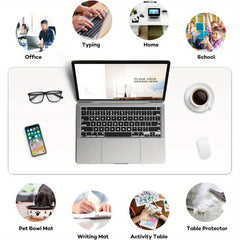 Clear Writing Desk Pad Heat Resistant Waterproof PVC Durable Desk Protect Mat