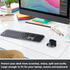 Clear Writing Desk Pad Heat Resistant Waterproof PVC Durable Desk Protect Mat