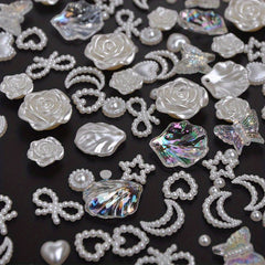 50pcs Mixed Pearl Beads Jewelry Making DIY Bracelet Necklace Phone Case Charms