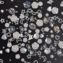 50pcs Mixed Pearl Beads Jewelry Making DIY Bracelet Necklace Phone Case Charms