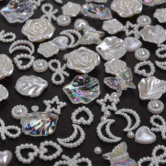 50pcs Mixed Pearl Beads Jewelry Making DIY Bracelet Necklace Phone Case Charms