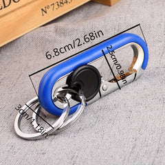 Men Keychain Hook Stainless Steel Bottle Opener Carabiner Climbing Tool