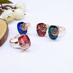 Crystal Gemstone Enamel Men's and Women's Rings Jewelry