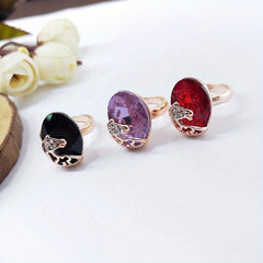 Crystal Gemstone Enamel Men's and Women's Rings Jewelry