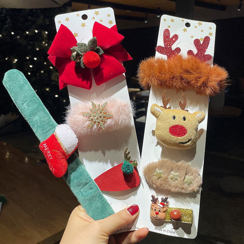 Reindeer Hair Clip Christmas Hairpin Set