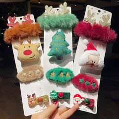 Reindeer Hair Clip Christmas Hairpin Set