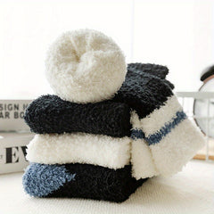 Men's Coral Fleece Winter Socks Plush Thickened Warm Sleep Socks